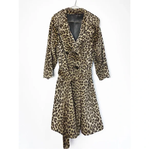 Vintage Leopard Print Trench Coat - Picture 3 of 13